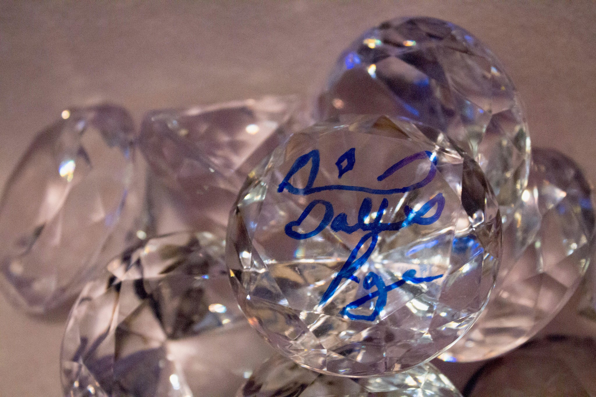 Acrylic diamond autographed by Diamond Dallas Page