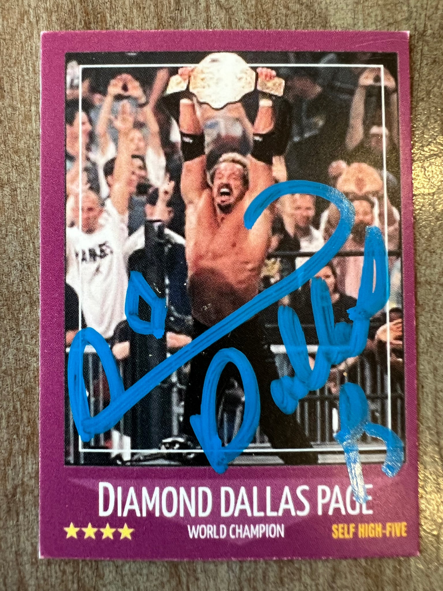 Signed Purple DDP Purple Holding up belt